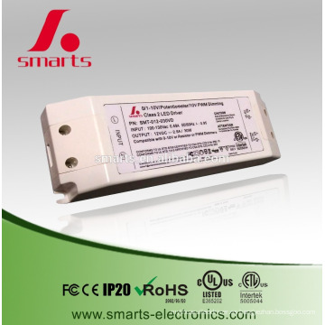 ETL FCC enumeró 12v 30W 0-10V PWM controlador led regulable IP20